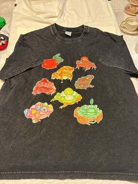 Digiprint Apparel Frog Themed Graphic Tee with Assorted Toads